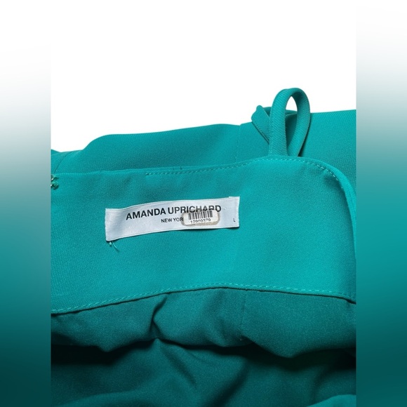 Amanda Uprichard Turquoise Roxi Bow Mini Dress Size Large - Picture 8 of 8